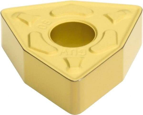 Sumitomo - WNMG433 EGUW Grade AC820P Carbide Turning Insert - Al2O3 Finish, 80° Trigon, 1/2" Inscr Circle, 3/16" Thick, 3/64" Corner Radius - Eagle Tool & Supply