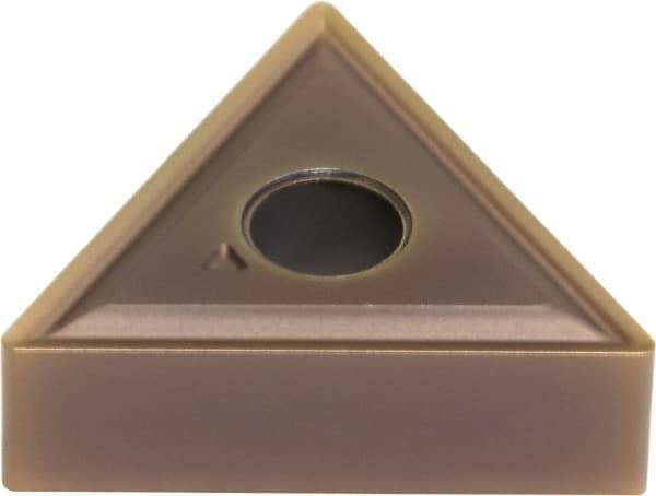 Sumitomo - TNMG331 EEX Grade AC520U Carbide Turning Insert - TiAlN/AlCrN Finish, 60° Triangle, 3/8" Inscr Circle, 3/16" Thick, 1/64" Corner Radius - Eagle Tool & Supply