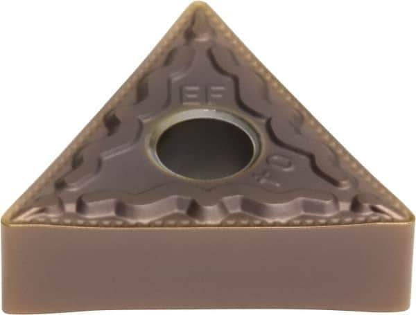 Sumitomo - TNMG332 EEF Grade AC520U Carbide Turning Insert - TiAlN/AlCrN Finish, 60° Triangle, 1/2" Inscr Circle, 3/16" Thick, 1/32" Corner Radius - Eagle Tool & Supply