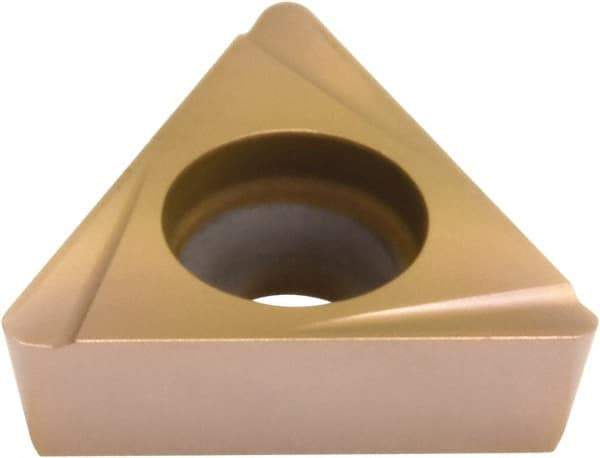Sumitomo - TPGT630.5 W Grade T3000Z Cermet Turning Insert - TiN/AlN Finish, 60° Triangle, 3/16" Inscr Circle, 3/32" Thick, 0.0078" Corner Radius - Eagle Tool & Supply