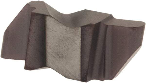 Tool-Flo - 3031FLRP Grade AC3, 1/16" Cutting Width Carbide Grooving Insert - 1/8" Max Depth of Cut, Right Hand, 0.031" Corner Radius, AlTiN Finish - Eagle Tool & Supply