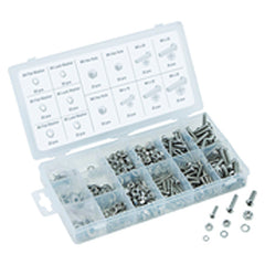 475 Pieces Metric Nut & Bolt Assortment - Machine screws, lock washers, flat washers and hex nut - Eagle Tool & Supply