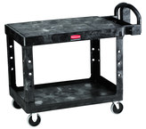 Utility Cart 2- Shelf (flat) 24 x 36 - Push Handle -- Storage compartments, holsters and hooks -- 500 lb capacity - Eagle Tool & Supply