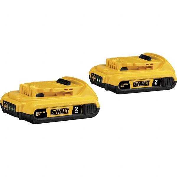 DeWALT - 20 Volt Lithium-Ion Power Tool Battery - 2 Ahr Capacity, 1/2 hr Charge Time, Series XR - Eagle Tool & Supply