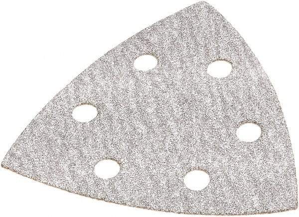 DeWALT - 80 Grit, Aluminum Oxide TriangleSanding Sheet - 3-1/2" Long x 3-3/4" Wide, Medium Grade, Weighted Cloth Backing - Eagle Tool & Supply
