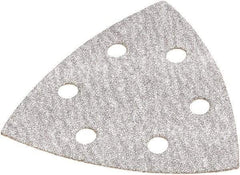 DeWALT - 80 Grit, Aluminum Oxide TriangleSanding Sheet - 3-1/2" Long x 3-3/4" Wide, Medium Grade, Weighted Cloth Backing - Eagle Tool & Supply
