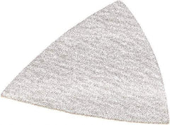 DeWALT - 80 Grit, Aluminum Oxide TriangleSanding Sheet - 3-1/2" Long x 3-3/4" Wide, Medium Grade, Weighted Cloth Backing - Eagle Tool & Supply