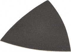 DeWALT - 220 Grit, Aluminum Oxide TriangleSanding Sheet - 3-1/2" Long x 3-3/4" Wide, Very Fine Grade, Weighted Cloth Backing - Eagle Tool & Supply