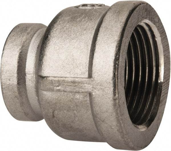 Value Collection - 1 x 1/2" Grade 304 Stainless Steel Pipe Reducer Coupling - FNPT x FNPT End Connections, 150 psi - Eagle Tool & Supply