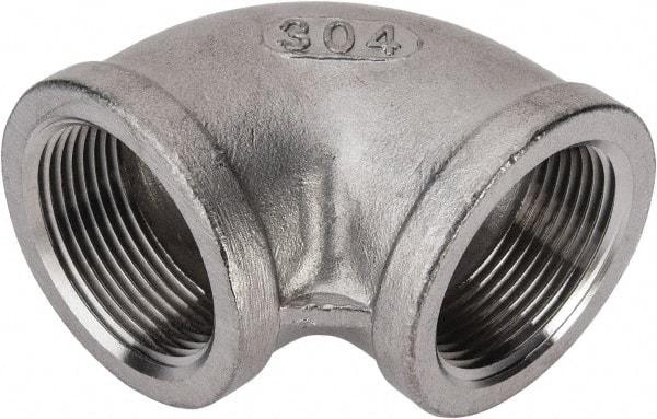 Value Collection - 1-1/4" Grade 304 Stainless Steel Pipe 90° Elbow - FNPT x FNPT End Connections, 150 psi - Eagle Tool & Supply
