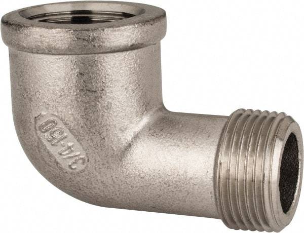 Value Collection - 3/4" Grade 316 Stainless Steel Pipe 90° Street Elbow - FNPT x MNPT End Connections, 150 psi - Eagle Tool & Supply