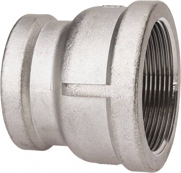 Value Collection - 2 x 1-1/2" Grade 316 Stainless Steel Pipe Reducer Coupling - FNPT x FNPT End Connections, 150 psi - Eagle Tool & Supply