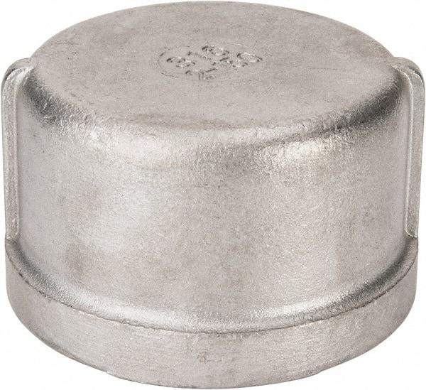 Value Collection - 2" Grade 316 Stainless Steel Pipe End Cap - FNPT End Connections, 150 psi - Eagle Tool & Supply