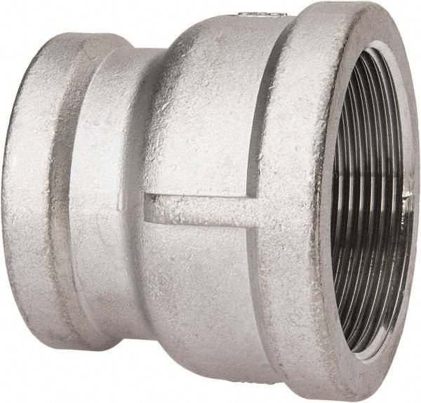 Value Collection - 1-1/4 x 1" Grade 316 Stainless Steel Pipe Reducer Coupling - FNPT x FNPT End Connections, 150 psi - Eagle Tool & Supply