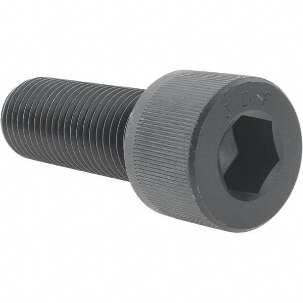 Value Collection - 1-1/4 - 7 UNC Hex Socket Drive, Socket Cap Screw - Alloy Steel, Black Oxide Finish, Fully Threaded, 3-1/2" Length Under Head - Eagle Tool & Supply