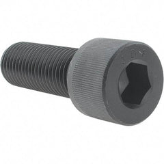 Value Collection - 1-1/4 - 7 UNC Hex Socket Drive, Socket Cap Screw - Alloy Steel, Black Oxide Finish, Fully Threaded, 3-1/2" Length Under Head - Eagle Tool & Supply
