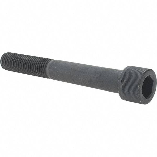 Value Collection - 7/8-9 UNC Hex Socket Drive, Socket Cap Screw - Alloy Steel, Black Oxide Finish, Partially Threaded, 7" Length Under Head - Eagle Tool & Supply