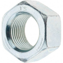 Value Collection - 3/4-16 UNF Steel Right Hand Hex Nut - 1-1/8" Across Flats, 0.6406" High, Zinc-Plated Finish - Eagle Tool & Supply