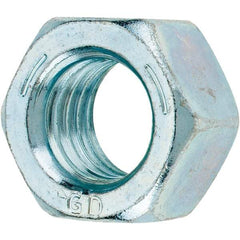 Value Collection - 5/8-11 UNC Steel Right Hand Hex Nut - 15/16" Across Flats, 35/64" High, Zinc-Plated Finish - Eagle Tool & Supply