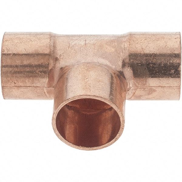 Value Collection - 3/8 x 3/8 x 3/8" Wrot Copper Pipe Tee - C x C x C - Eagle Tool & Supply