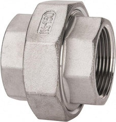 Value Collection - 1-1/4" Grade 316 Stainless Steel Pipe Union - FNPT x FNPT End Connections, 150 psi - Eagle Tool & Supply