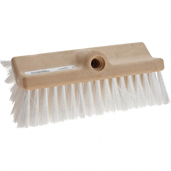 Weiler - Synthetic Scrub Brush - 10" Long Head, White - Eagle Tool & Supply