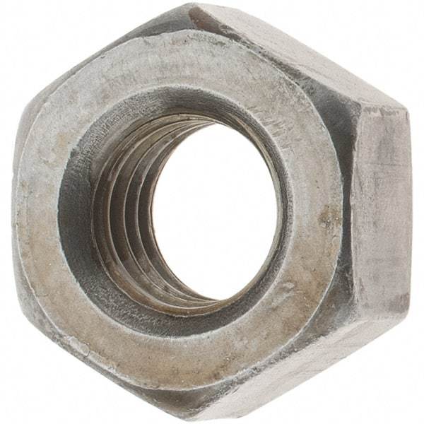 Value Collection - 1/2-13 UNC Steel Right Hand Heavy Hex Nut - 7/8" Across Flats, 31/64" High, Uncoated, 2B Class of Fit - Eagle Tool & Supply