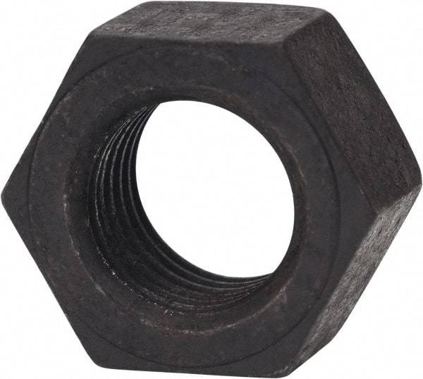 Made in USA - 7/16-14 UNC Steel Right Hand Hex Nut - 11/16" Across Flats, 3/8" High, Zinc Yellow Dichromate Finish - Eagle Tool & Supply