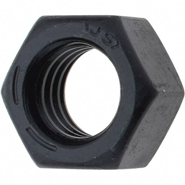 Value Collection - 1/2-13 UNC Steel Right Hand Hex Nut - 3/4" Across Flats, 7/16" High, Uncoated - Eagle Tool & Supply