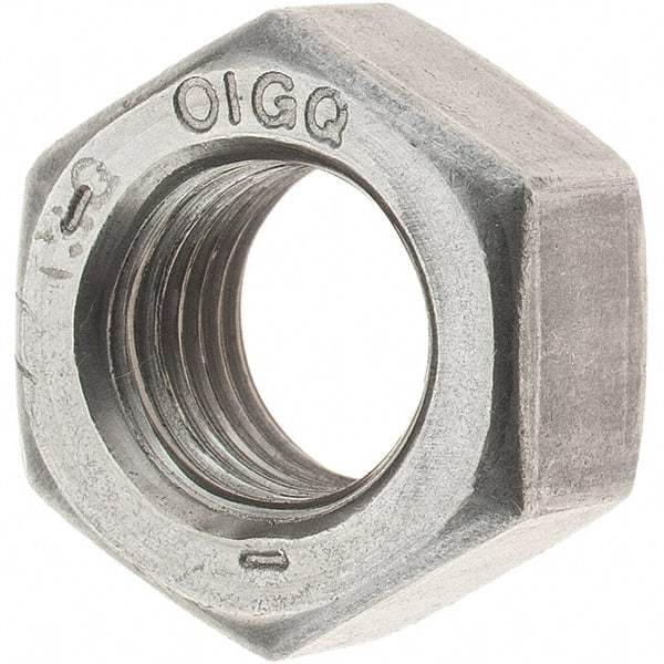 Value Collection - 7/16-20 UNF Steel Right Hand Hex Nut - 11/16" Across Flats, 3/8" High, Uncoated - Eagle Tool & Supply