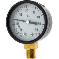 Value Collection - Vacuum Gauges Type: Analog Vacuum Gauge Thread Size: 1/4 - Eagle Tool & Supply