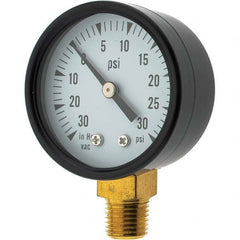 Value Collection - Vacuum Gauges Type: Analog Vacuum Gauge Thread Size: 1/4 - Eagle Tool & Supply