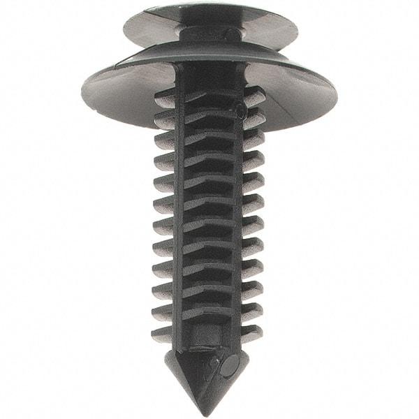 Value Collection - 8mm Hole Diam, 14mm OAL, Ratchet Shank, Nylon Panel Rivet - 8mm Material Thickness - Eagle Tool & Supply