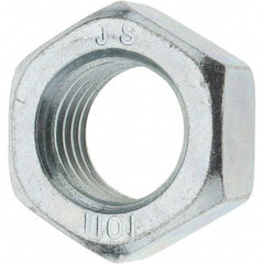 Value Collection - M24x3.00 Steel Right Hand Hex Nut - 36mm Across Flats, 19mm High, Zinc-Plated Finish - Eagle Tool & Supply