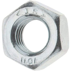 Value Collection - M8x1.25 Metric Coarse Steel Right Hand Hex Nut - 13mm Across Flats, 6.5mm High, Zinc-Plated Finish - Eagle Tool & Supply