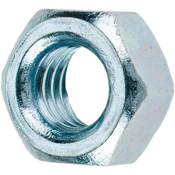 Value Collection - M6x1.00 Metric Coarse Steel Right Hand Hex Nut - 10mm Across Flats, 5mm High, Zinc-Plated Finish - Eagle Tool & Supply