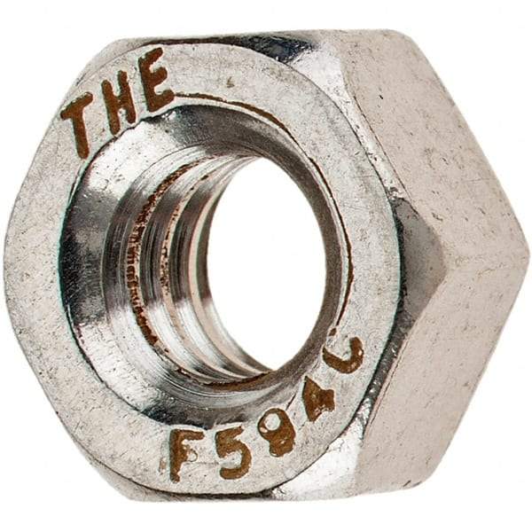 Value Collection - M8x1.25 Metric Coarse Steel Right Hand Hex Nut - 13mm Across Flats, 6.5mm High, Zinc-Plated Finish - Eagle Tool & Supply