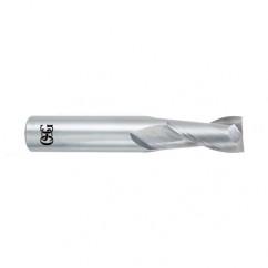 9/16 Dia. x 3-1/2 Overall Length 2-Flute Square End Solid Carbide SE End Mill-Round Shank-Center Cutting-Uncoated - Eagle Tool & Supply
