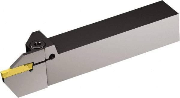 Sandvik Coromant - F123, Internal or External, Left Hand, 1.2598" Max Depth of Cut, Indexable Grooving Tool Holder - N123M1-1100-0008-GM Insert Compatibility, 1-1/4" Shank Height, 1-1/4" Shank Width, 10" OAL - Eagle Tool & Supply