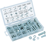 240 Pc. Metric Nut & Bolt Assortment - Bolts; hex nuts and washers. Zinc Oxide finish - Eagle Tool & Supply