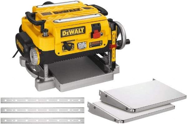 DeWALT - 115 Volt, 15 Amp, 10,000 RPM, Bench Planer - 1/8 Inch Depth of Cut, 13 Inch Wide, 6 Inch Depth Capacity - Eagle Tool & Supply