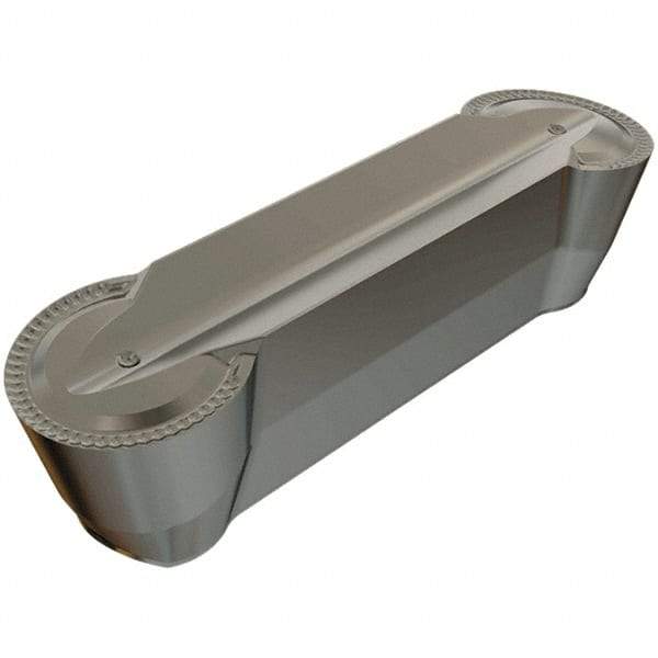 Iscar - 840GDMY F Grade IC808, 8mm Cutting Width Carbide Grooving Insert - 4mm Max Depth of Cut, Neutral, 4mm Corner Radius, TiAlN Finish - Eagle Tool & Supply