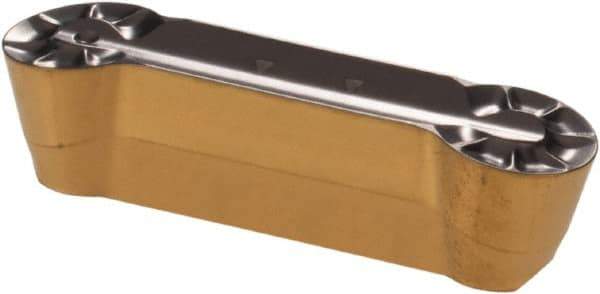 Iscar - 840GDMY Grade IC808, 8mm Cutting Width Carbide Grooving Insert - 0.157" Max Depth of Cut, Neutral, 0.1575" Corner Radius, TiAlN Finish - Eagle Tool & Supply