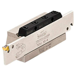 Iscar - Tool Block Style TGTBU, 56mm Blade Height, 130mm OAL, 72mm OAH, Indexable Cutoff Blade Tool Block - 40mm Shank Height, 41mm Shank Width, Series Tang-GripIQ - Eagle Tool & Supply