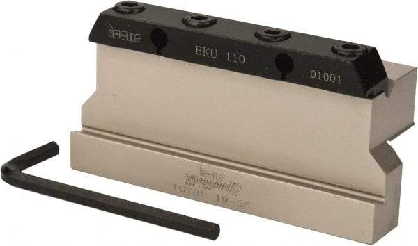 Iscar - Tool Block Style TGTBU, 1.38" Blade Height, 4.331" OAL, 2.2"& OAH, Indexable Cutoff Blade Tool Block - 3/4" Shank Height, 3/4" Shank Width, Series Tang-GripIQ - Eagle Tool & Supply