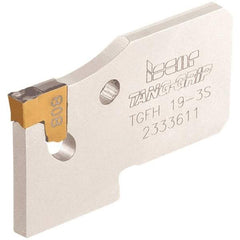 Iscar - 3/4" Blade Height, 1.65mm Blade Width, 32mm OAL, Neutral Cut, Single End Indexable Cut-Off Blade - 12mm Max Depth of Cut, TGFH Blade, Tang-Grip Series - Eagle Tool & Supply