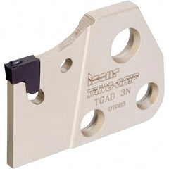 Iscar - 1.4" Groove Width, Right Hand Cut, TGAD Indexable Grooving Blade - 0.126 Seat Size, TAG N-A, TAG N-C/W/M, TAG N-J/JS/JT, TAG N-LF, TAG N-MF, TAG N-UT, TAG R/L-C, TAG R/L-J/JS Insert Style, Series Tang-Grip - Eagle Tool & Supply