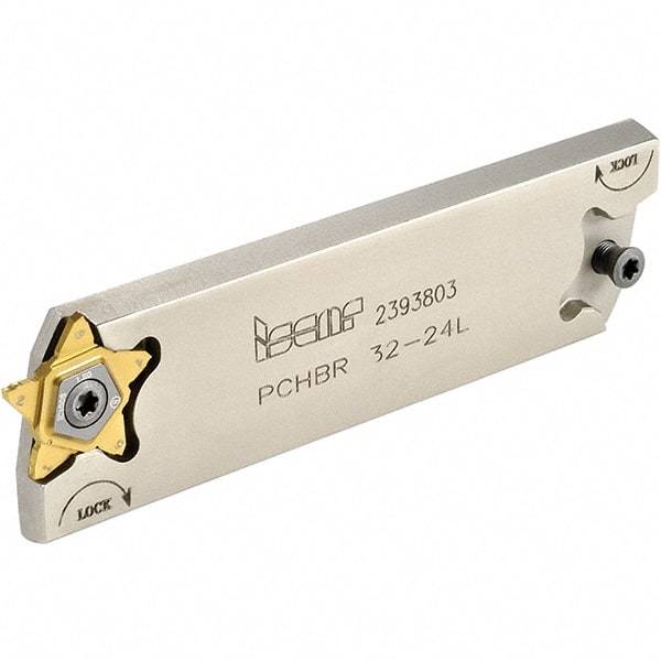 Iscar - 1.0236" Blade Height, 0.3346" Blade Width, 110mm OAL, Right Hand Cut, Double End Indexable Cut-Off Blade - PCHB Blade, PentaCut Series - Eagle Tool & Supply