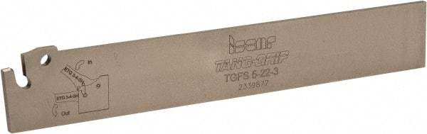 Iscar - 7/8" Blade Height, 0.098" Blade Width, 5-29/32" OAL, Neutral Cut, Single End Indexable Cut-Off Blade - TGFS Blade, Tang-Grip Series - Eagle Tool & Supply