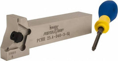 Iscar - External Thread, 0.7874" Max Depth of Cut, 3mm Min Groove Width, 5.315" OAL, Right Hand Indexable Grooving Cutoff Toolholder - 1" Shank Height x 1" Shank Width, PENTA D Insert Style, PCH Toolholder Style, Series PentaCut - Eagle Tool & Supply